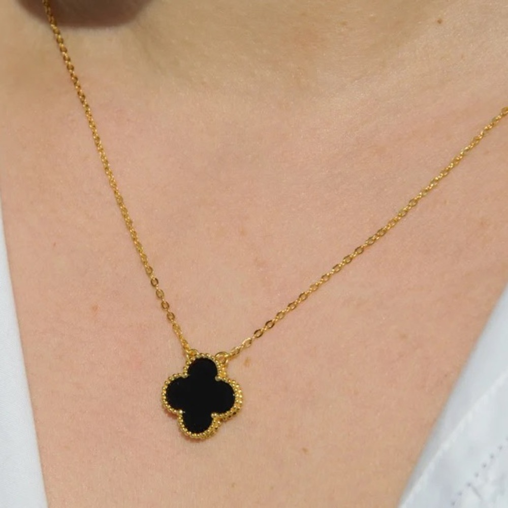 Clover Mother Of Pearl 925 silver necklace four leaf clover necklace  Handmade